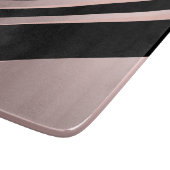 エレガントでガーリーな抽象芸術のばら色の金ゴールド、黒及びピンク カッティングボード (角)