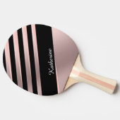 エレガントでガーリーな抽象芸術のばら色の金ゴールド、黒及びピンク 卓球ラケット (横)