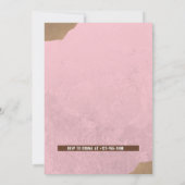 エレガントでキュートな1歳の誕生日パーティー 招待状 (裏面)