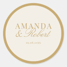 エレガントでクラシカルなアイボリーとゴールドの結婚式