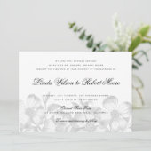 エレガントでクラシカルなドッグウッドの花のウェディング招待状 招待状 (スタンド正面)