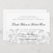 エレガントでクラシカルなドッグウッドの花のウェディング招待状 招待状 (正面/裏面)