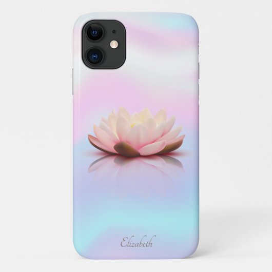 エレガントでクラシカルな蓮の花のホログラム Case-Mate iPhoneケース (裏面)