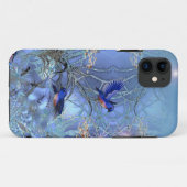 エレガントでクラシカルな青い鳥 ルリツグミ Case-Mate iPhoneケース (裏面(横))
