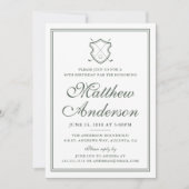 エレガントでクラシックなゴルフ誕生日のパーティの招待状 招待状 (正面)