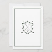 エレガントでクラシックなゴルフ誕生日のパーティの招待状 招待状 (裏面)