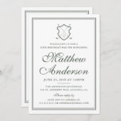 エレガントでクラシックなゴルフ誕生日のパーティの招待状 招待状 (正面/裏面)