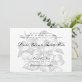 エレガントでクラシックなドッグウッドの花のウェディング招待状 招待状 (スタンド正面)