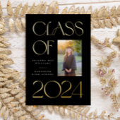 エレガントでクラシックな卒業フォイル発表 箔招待状