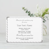 エレガントでクラシックな少年の卒業写真 招待状 (スタンド正面)