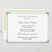 エレガントでクラシックな少年の卒業写真 招待状 (正面/裏面)