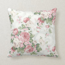 エレガントでクラシックな花柄|の装飾用クッション