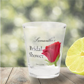 エレガントでクラシックな赤いバラのブライダルシャワー ショットグラス