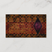 エレガントでグランジなレトロの名刺のテンプレート 名刺 (裏面)