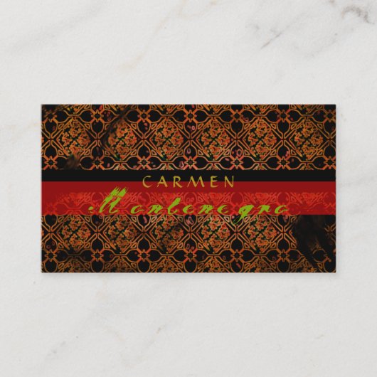 エレガントでグランジなレトロの名刺のテンプレート 名刺 (正面)