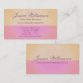 エレガントでコンテンポラリーな女性のChicピンクおよび金ゴールドの 名刺 (正面/裏面)