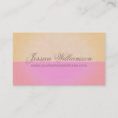 エレガントでコンテンポラリーな女性のChicピンクおよび金ゴールドの 名刺 (裏面)