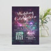 エレガントでゴージャスな銀河のウェディング招待状 招待状 (スタンド正面)