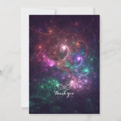 エレガントでゴージャスな銀河のウェディング招待状 招待状 (裏面)