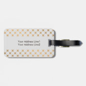 エレガントでシックでガーリーな銀製の点 ラゲッジタグ (裏面横)