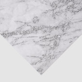 エレガントでシックで白い灰色の銀製のグリッターの大理石 薄葉紙 (詳細)