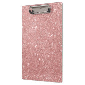 エレガントでシックで贅沢でフェイクなグリッターのばら色の金ゴールド クリップボード (左)