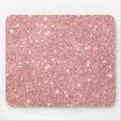 エレガントでシックで贅沢でフェイクなグリッターのばら色の金ゴールド マウスパッド (正面)