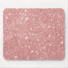 エレガントでシックで贅沢でフェイクなグリッターのばら色の金ゴールド マウスパッド