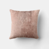 エレガントでシックなのどのばら色の金ゴールドの花嫁のタイポグラフィ クッション (裏面)