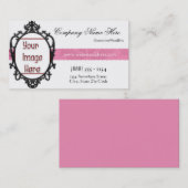 エレガントでシックなフレームは写真の名刺2を加えます 名刺 (正面/裏面)