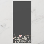 エレガントでシックな水彩花イラストのウェディングメニュー プログラム (裏面)