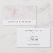 エレガントでシックな白によってブラシをかけられる大理石のプロフェッショナル 名刺 (正面/裏面)