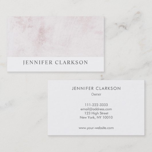 エレガントでシックな白によってブラシをかけられる大理石のプロフェッショナル 名刺 (正面/裏面)