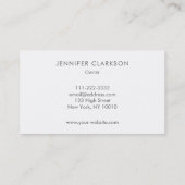 エレガントでシックな白によってブラシをかけられる大理石のプロフェッショナル 名刺 (裏面)