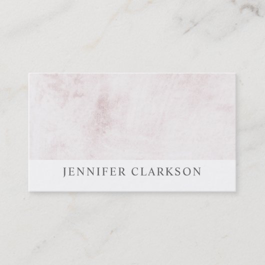 エレガントでシックな白によってブラシをかけられる大理石のプロフェッショナル 名刺 (正面)
