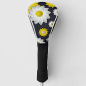 エレガントでシックな花の桜のヒマワリ ゴルフヘッドカバー (正面)