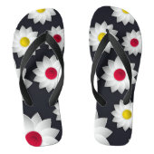 エレガントでシックな花の桜のヒマワリ ビーチサンダル (フットベッド)