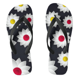 エレガントでシックな花の桜のヒマワリ ビーチサンダル