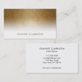 エレガントでシックな金ゴールドのグリッターの贅沢の勾配 名刺 (正面/裏面)