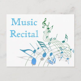 エレガントでシンプルでユニセックスな音楽演奏会の招待状 招待状