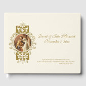 エレガントでシンプルなカトリック式ウェディング　伝統的なゲストブック ゲストブック (正面)