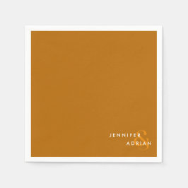 エレガントでシンプルなタイガーアイのモダンウェディングナプキン スタンダードカクテルナプキン
