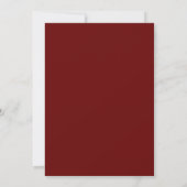エレガントでシンプルなタイポグラフィー　ブルガンディーの結婚式 招待状 (裏面)