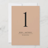 エレガントでシンプルなテラコッタテーブルナンバー (裏面)