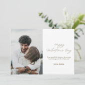 エレガントでシンプルなバレンタインデーの写真カード シーズンカード (スタンド正面)