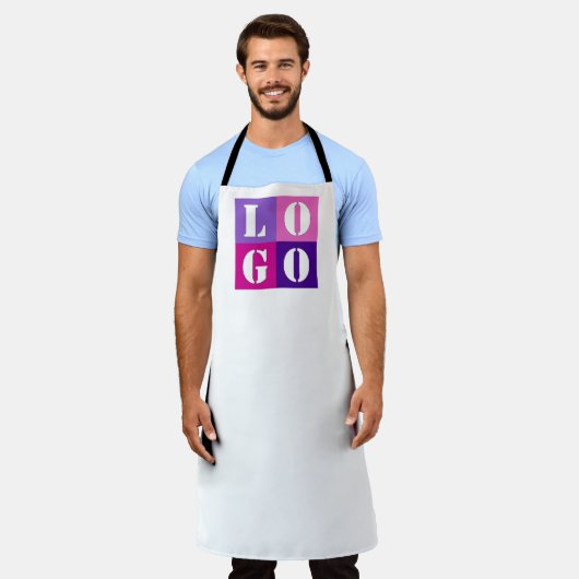 エレガントでシンプルなパーソナライズされたウェディングカスタムアイデア エプロン (着用した状態)