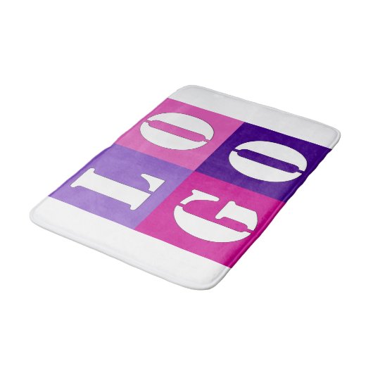 エレガントでシンプルなパーソナライズされたウェディングカスタムアイデア バスマット (アングル)