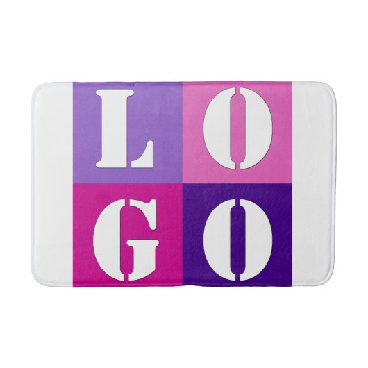 エレガントでシンプルなパーソナライズされたウェディングカスタムアイデア バスマット (正面)