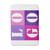 エレガントでシンプルなパーソナライズされたウェディングカスタムアイデア バスマット (正面縦)