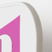 エレガントでシンプルなパーソナライズされたウェディングカスタムアイデア ピックルボールラケット (左詳細)